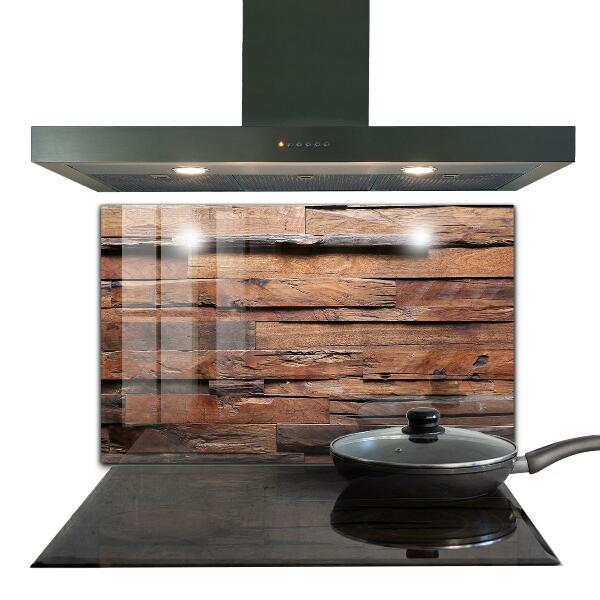 Oven splashback Rustic wood texture