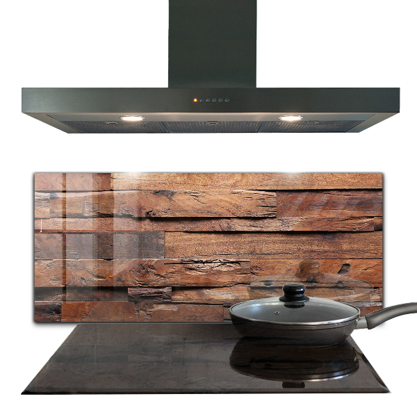 Oven splashback Rustic wood texture