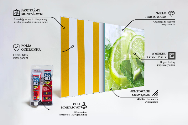 Kitchen splashback Citrus refreshing limes