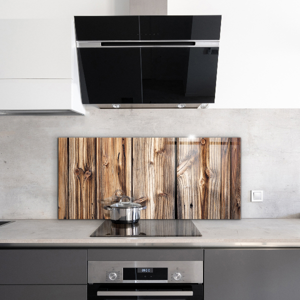 Oven splashback Old oak wood
