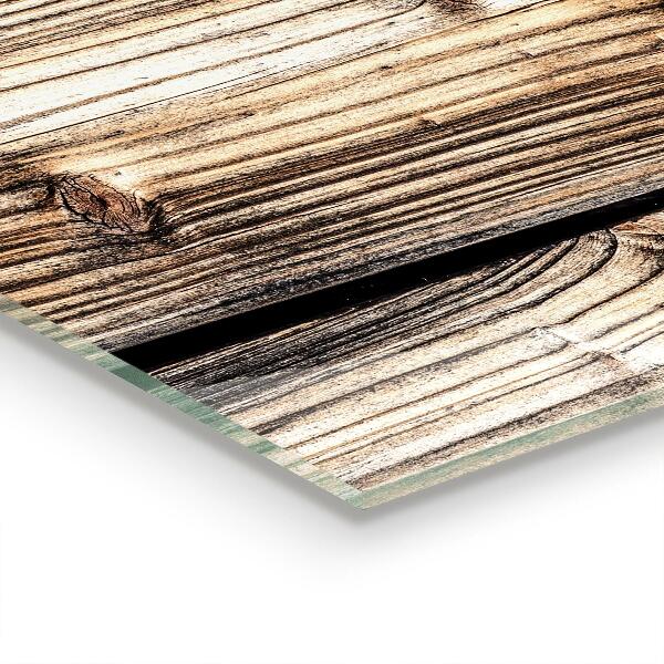 Oven splashback Old oak wood