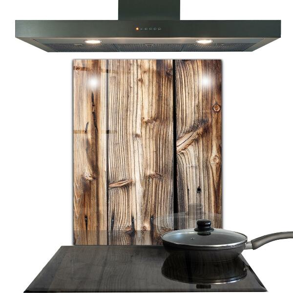 Oven splashback Old oak wood