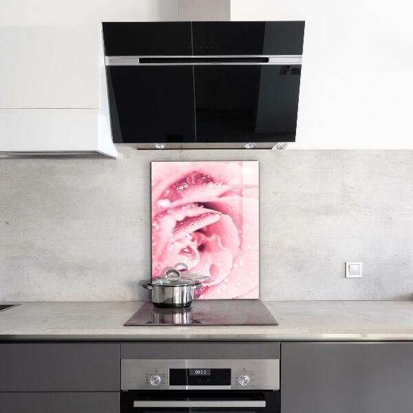Kitchen splashback Pink delicate flower