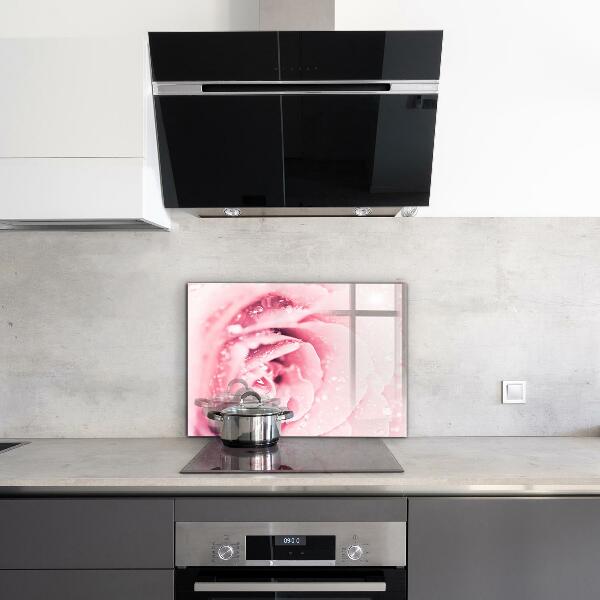 Kitchen splashback Pink delicate flower
