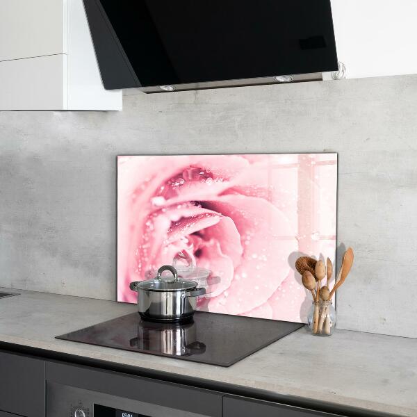 Kitchen splashback Pink delicate flower