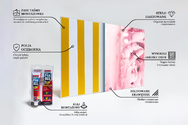 Kitchen splashback Pink delicate flower