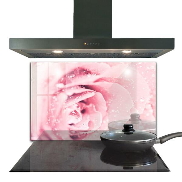 Kitchen splashback Pink delicate flower