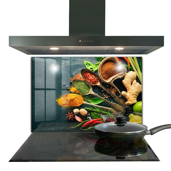 Kitchen splashback Oriental cuisine spices