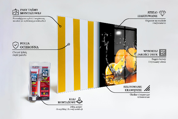 Kitchen splashback Juicy oranges