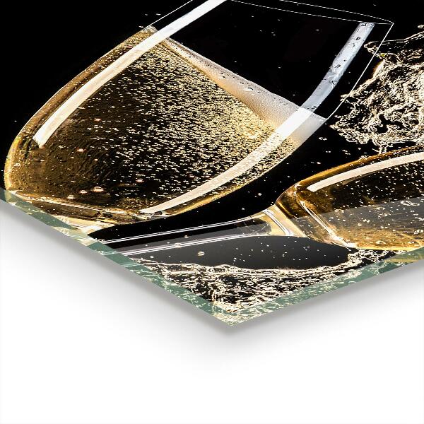 Kitchen splashback Champagne night toast