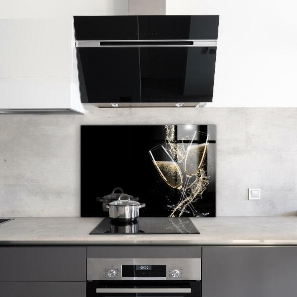 Kitchen splashback Champagne night toast
