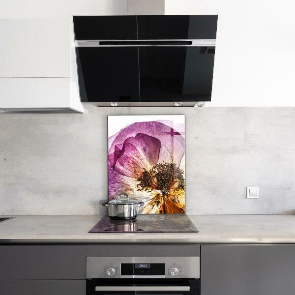 Kitchen splashback Delicate flowers details