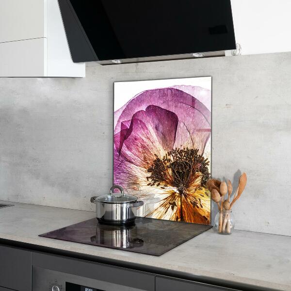 Kitchen splashback Delicate flowers details