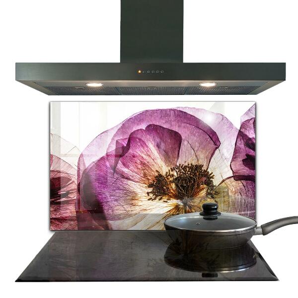 Kitchen splashback Delicate flowers details