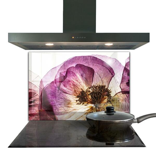 Kitchen splashback Delicate flowers details