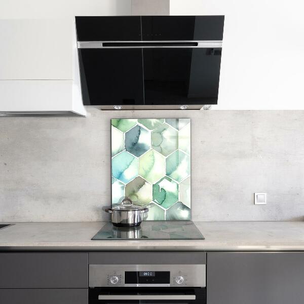 Cooker splashback Watercolor geometric patterns