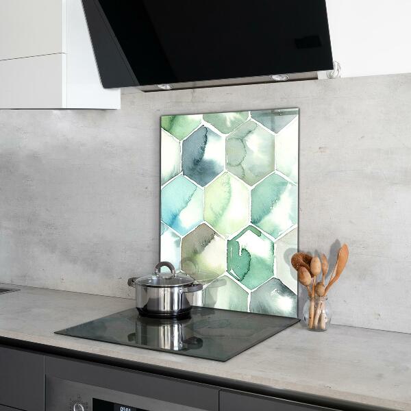 Cooker splashback Watercolor geometric patterns