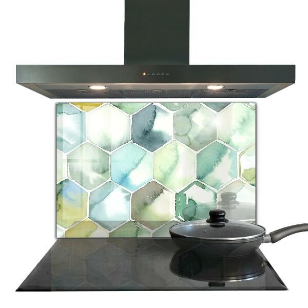 Cooker splashback Watercolor geometric patterns