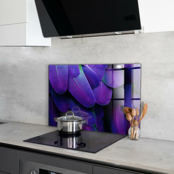 Oven splashback Exotic bird feathers