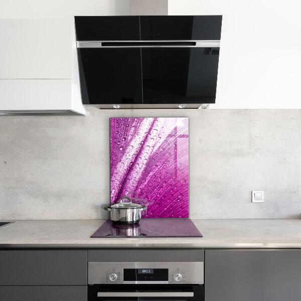 Kitchen splashback Delicate pink leaf