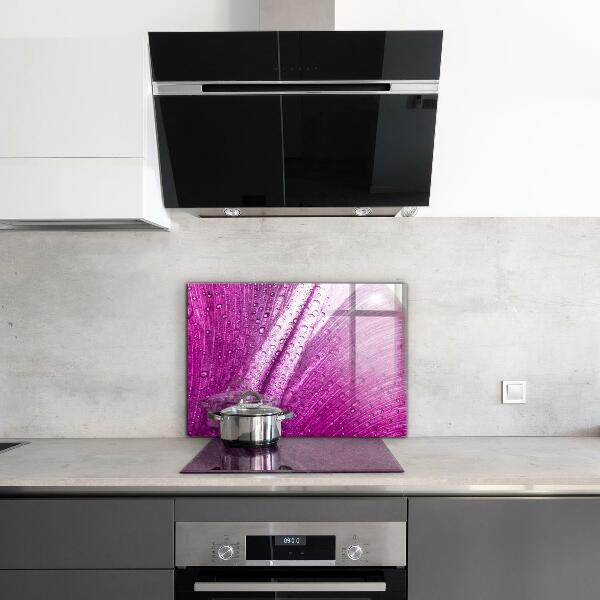 Kitchen splashback Delicate pink leaf