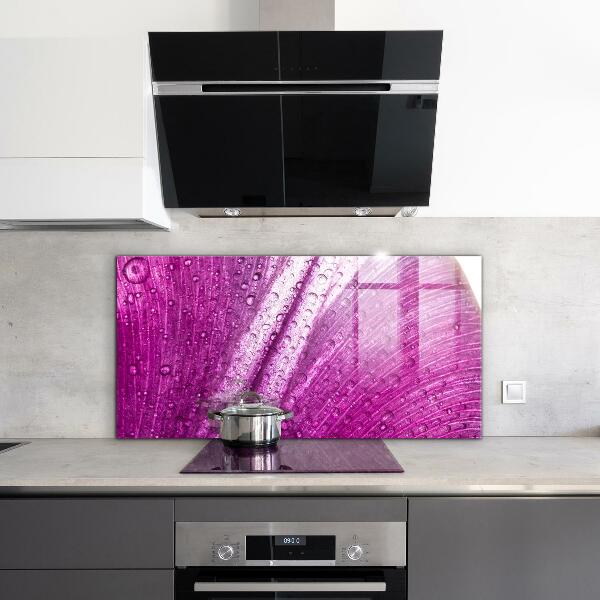Kitchen splashback Delicate pink leaf