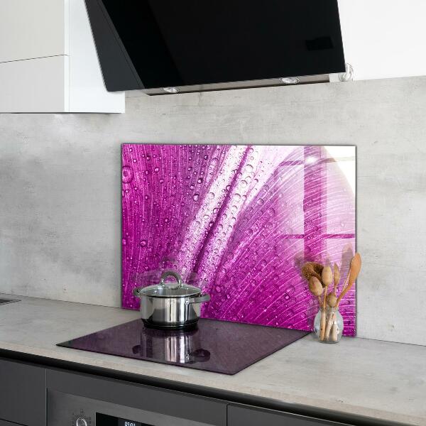Kitchen splashback Delicate pink leaf