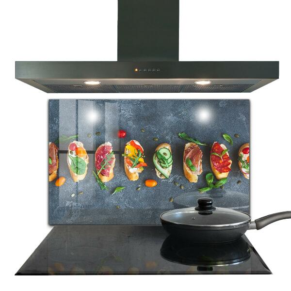 Kitchen splashback Appetizers appetizing sandwiches