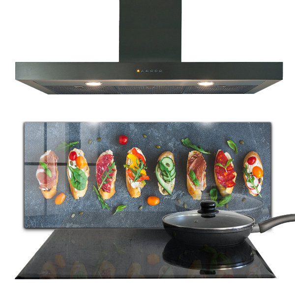 Kitchen splashback Appetizers appetizing sandwiches