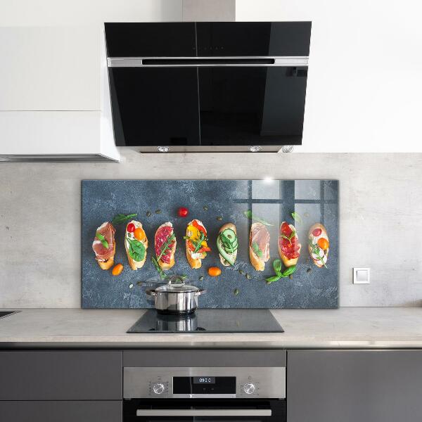 Kitchen splashback Appetizers appetizing sandwiches