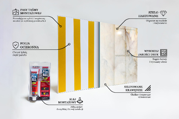 Cooker splashback Abstract marble