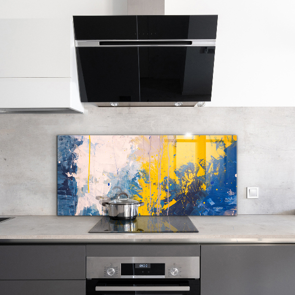 Kitchen splashback Abstract colorful paint