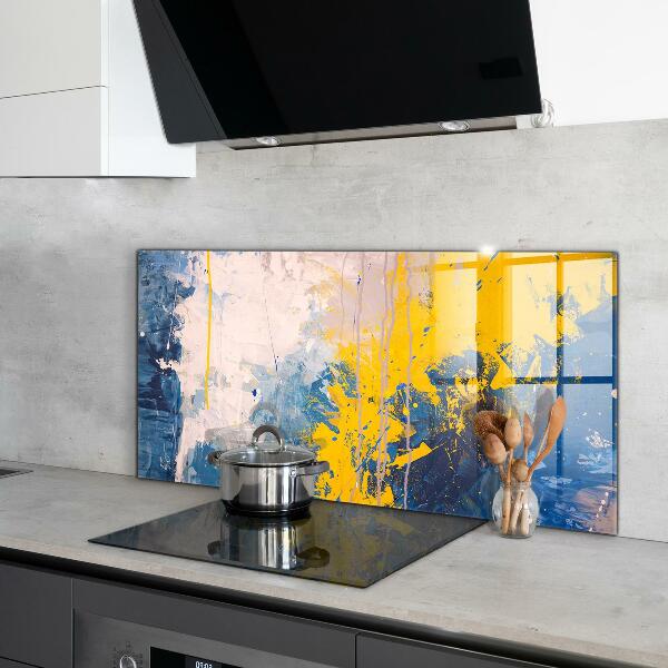 Kitchen splashback Abstract colorful paint