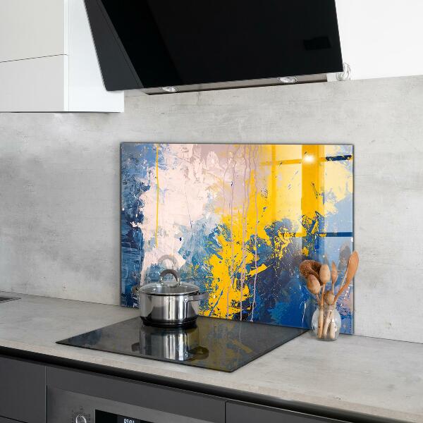 Kitchen splashback Abstract colorful paint