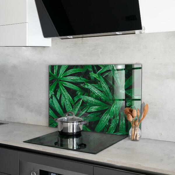 Kitchen splashback Exotic jungle leaves