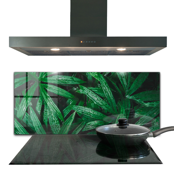 Kitchen splashback Exotic jungle leaves