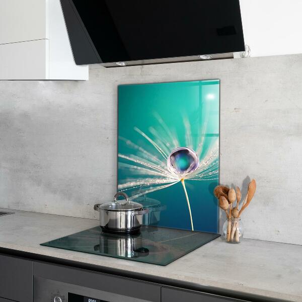 Kitchen splashback Dandelion with a dew drop