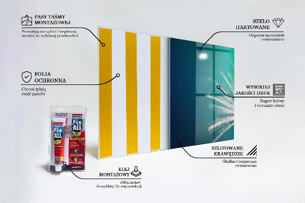 Kitchen splashback Dandelion with a dew drop