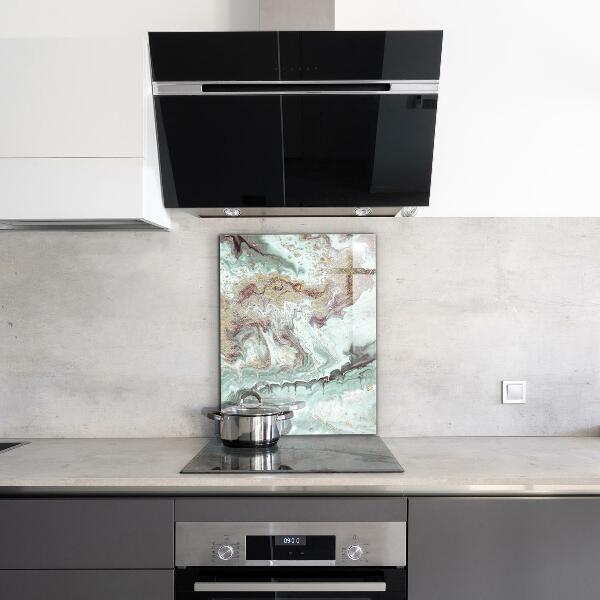 Cooker splashback Marble stone texture