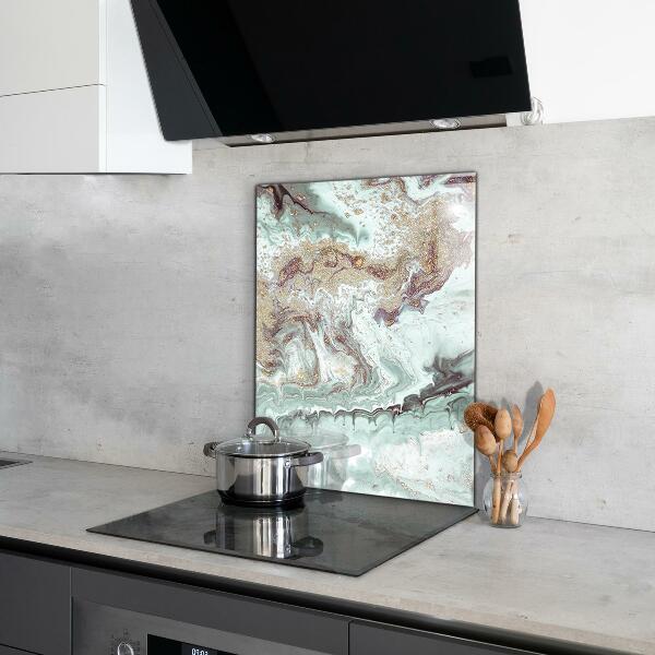 Cooker splashback Marble stone texture