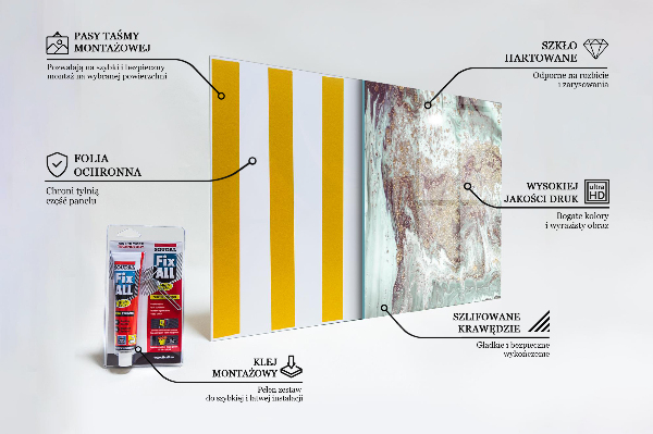 Cooker splashback Marble stone texture