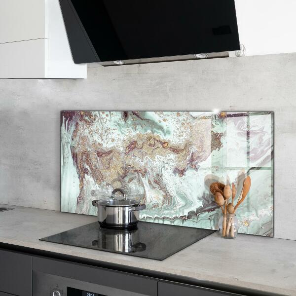 Cooker splashback Marble stone texture