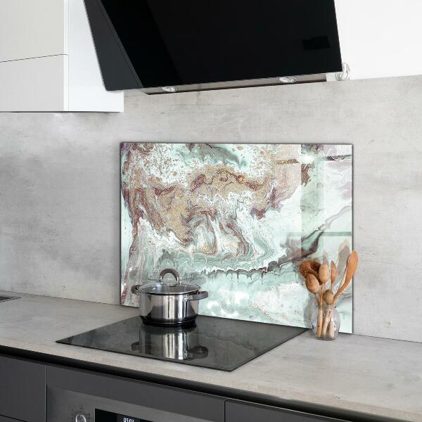 Cooker splashback Marble stone texture