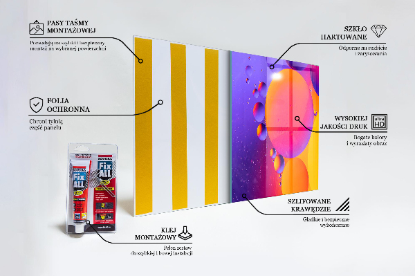 Cooker splashback Colorful circles