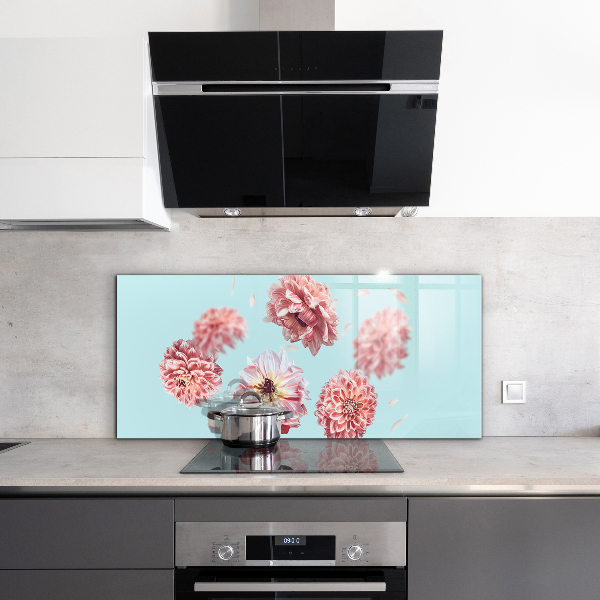 Kitchen splashback Flowers aerial composition