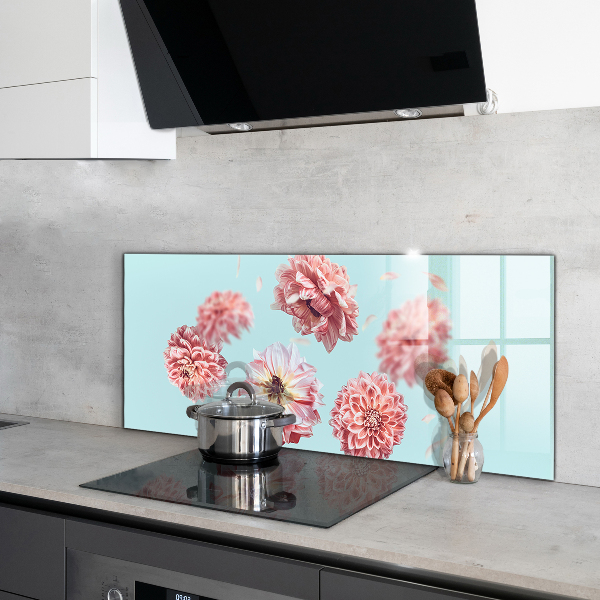 Kitchen splashback Flowers aerial composition