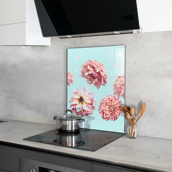 Kitchen splashback Flowers aerial composition