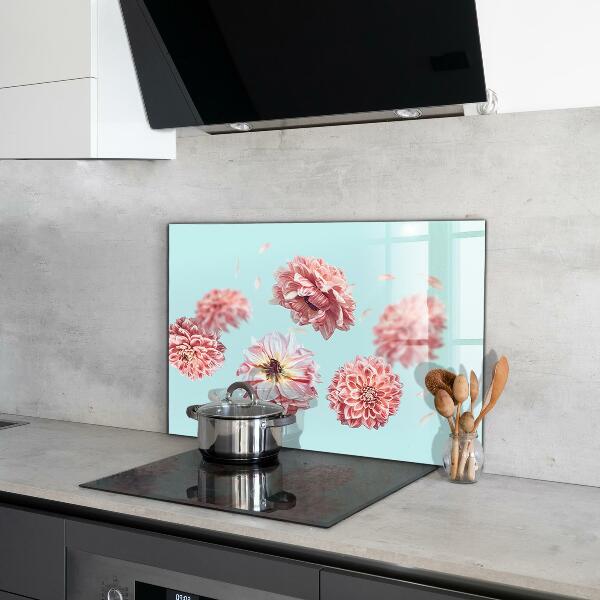 Kitchen splashback Flowers aerial composition