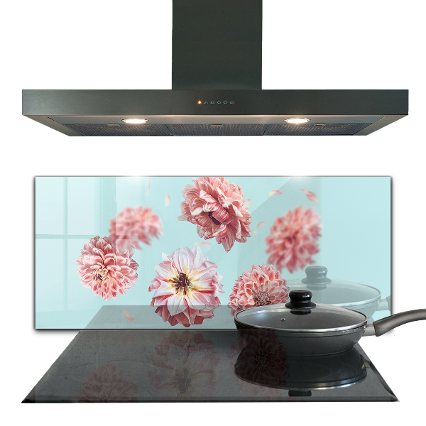 Kitchen splashback Flowers aerial composition