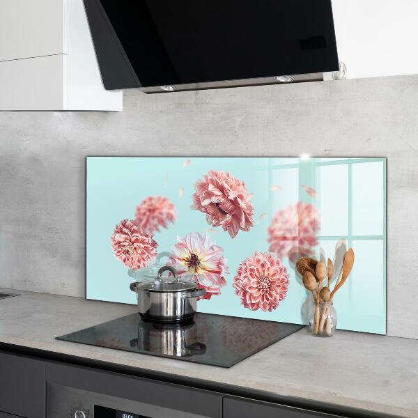 Kitchen splashback Flowers aerial composition